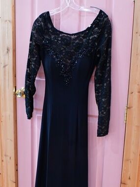 Sherri Hill Lace Long Sleeve Evening Gown